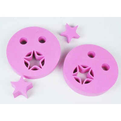 Foam Arm Rings STAR (pink)