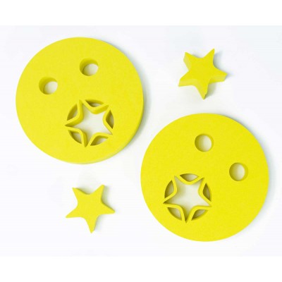 Foam Arm Rings STAR (yellow)