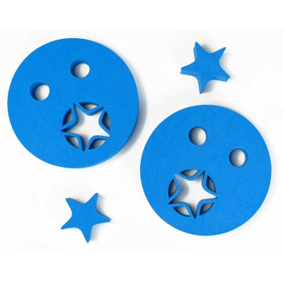 Foam Arm Rings STAR (blue)