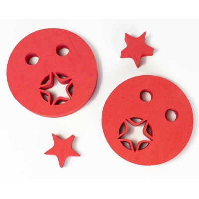 Foam Arm Rings STAR  (red)