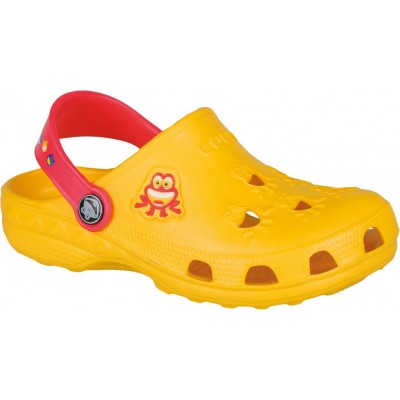 Children's sandals COQUI LITTLE FROG yellow-red